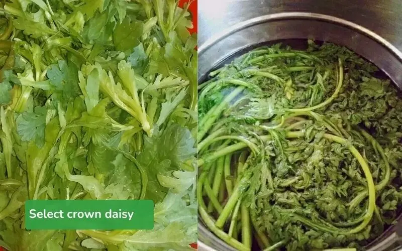 Properly prepping the garland chrysanthemum helps it maintain its natural freshness and crispy sweetness