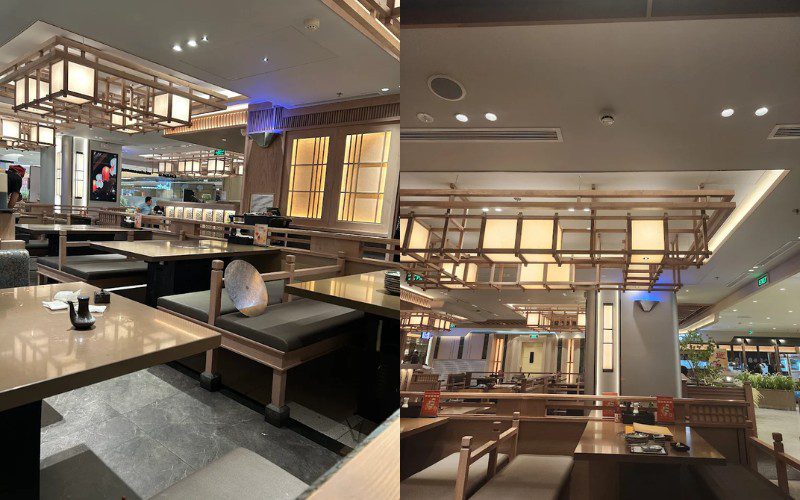 Không gian nội thất hiện đại, thoáng đãng tại iSushi Hùng Vương Plaza