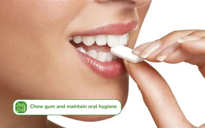 Chewing gum and brushing your teeth helps control cravings