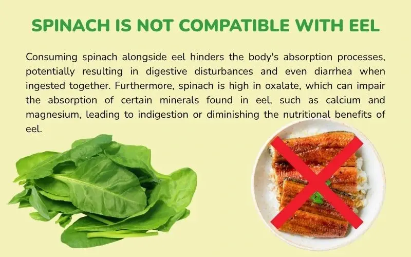 Combining spinach and soybeans can create insoluble precipitates, increasing the risk of kidney stones