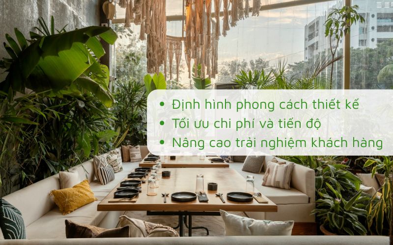 Bản vẽ nhà hàng sân vườn giúp định hình phong cách thiết kế