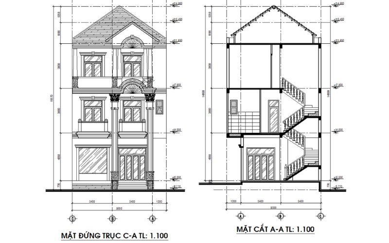 Bản vẽ kiến trúc giúp nắm bắt tổng thể không gian nhà hàng