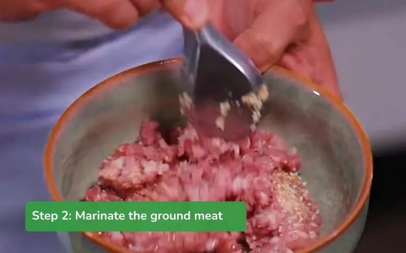 Minced pork seasoned with rich flavors