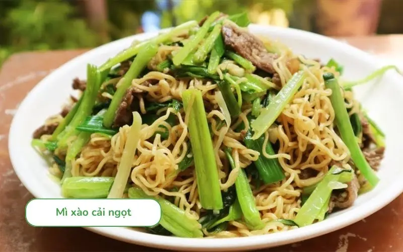 Mì xào cải ngọt nhanh gọn, tiện lợi, đủ dinh dưỡng