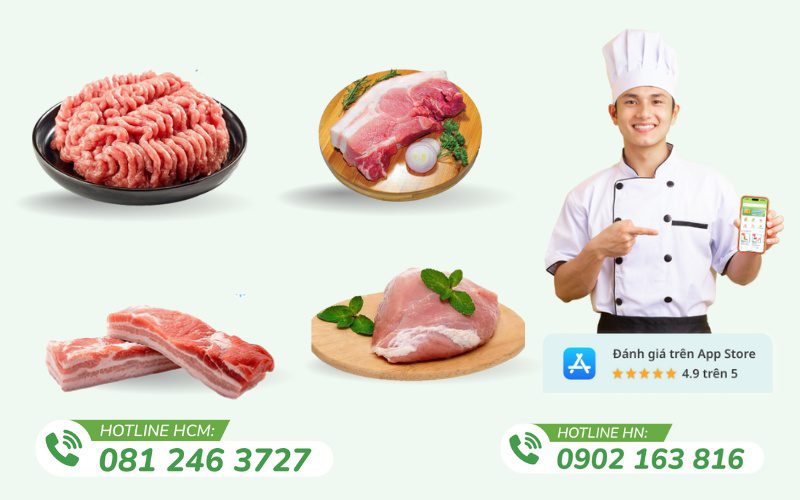 Kamereo chuyên cung cấp đa dạng các loại thịt heo tươi sống 