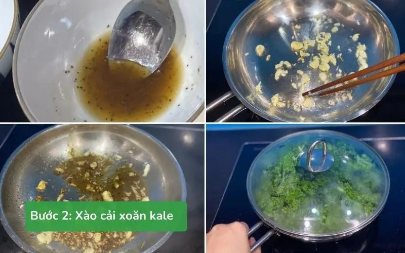 Rau cải xanh giòn ngọt được xào cùng tỏi thơm lừng