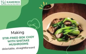 How to Quickly Make Crispy, Sweet Bok Choy with Shiitake Mushrooms at Home