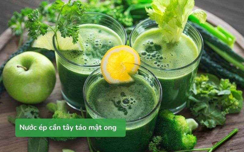 Nước ép cần tây kết hợp táo và mật ong tươi, bổ dưỡng và tốt cho sức khỏe