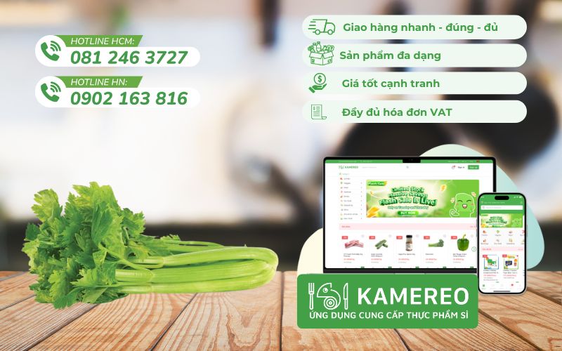 Mua cần tây tươi ngon, giá tốt tại Kamereo, đảm bảo chất lượng và giàu dưỡng chất