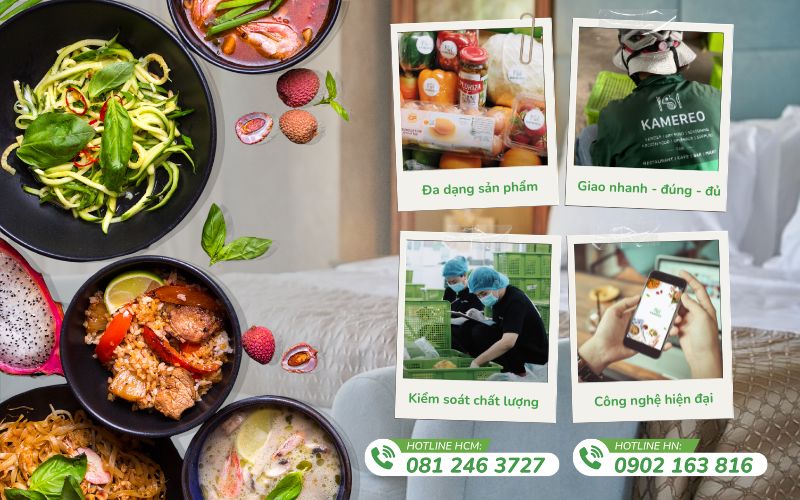 Kamereo là nhà cung cấp thực phẩm sạch cho khách sạn