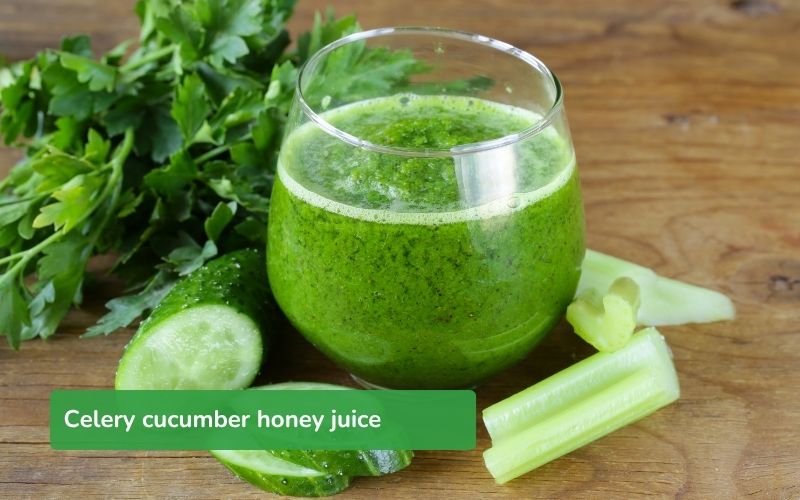 Celery juice combined with cucumber and fresh honey, cools and purifies the body effectively