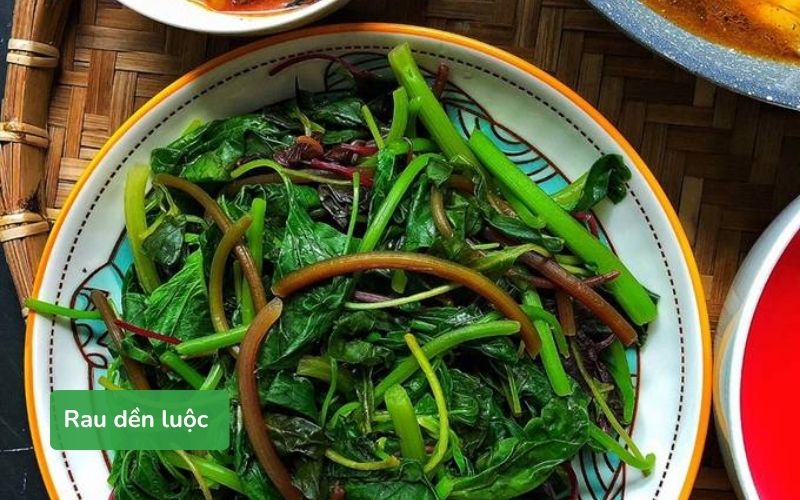 Món rau dền luộc thanh đạm, bắt mắt