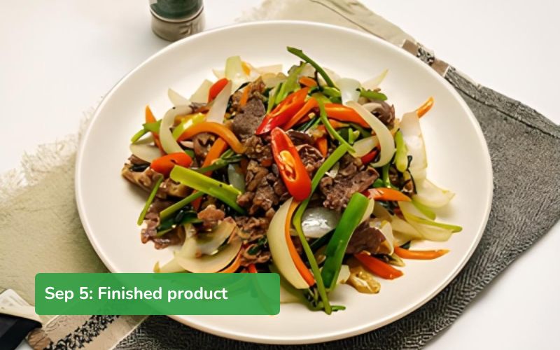 Stir-fried beef with celery is an attractive and delicious dish