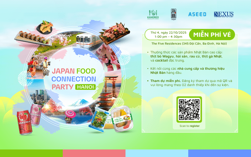 Sự Kiện Japan Food Connection Party: Cơ Hội Vàng Kết Nối Nhà Cung Cấp Thực Phẩm Nhật Bản Tại Hà Nội