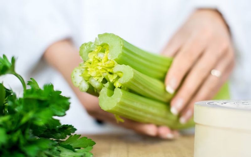Celery is rich in antioxidants that brighten and keep skin healthy.