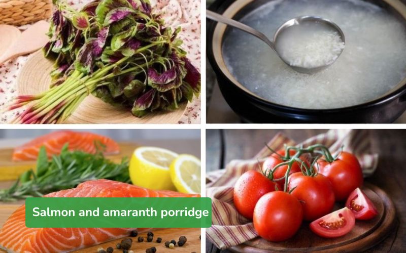 Premium amaranth salmon porridge, rich in Omega-3