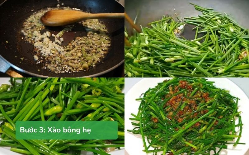 Xào bông hẹ