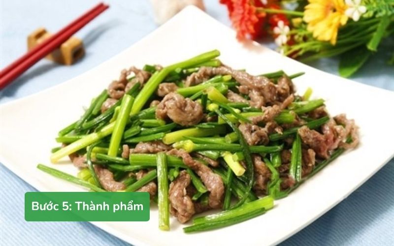 Món bông hẹ xào thịt bò hấp dẫn