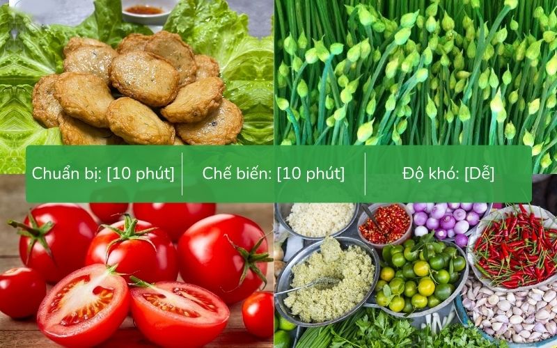 Nguyên liệu làm món canh hẹ nấu với chả cá