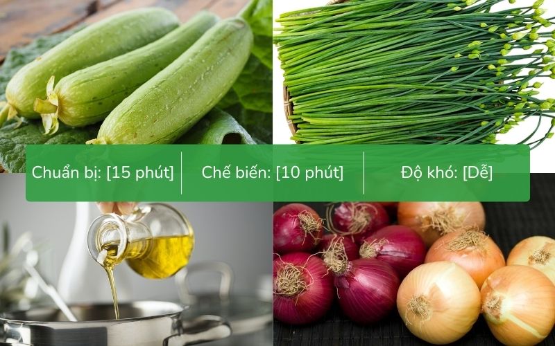 Nguyên liệu làm món canh hẹ nấu mướp