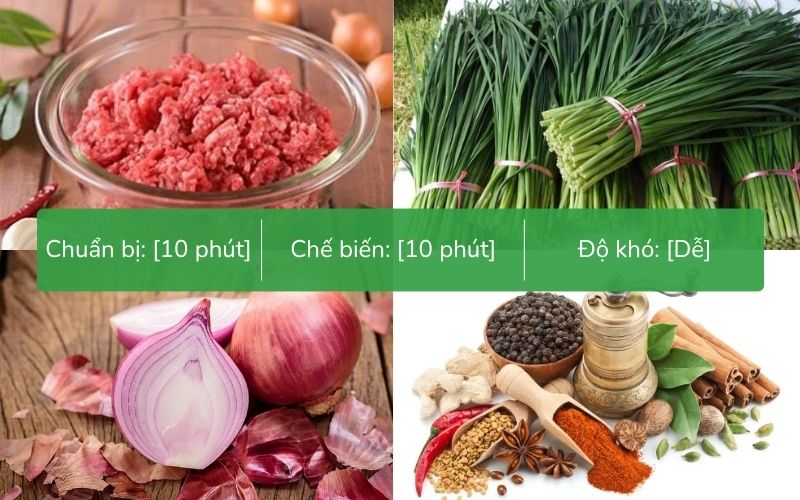 Nguyên liệu nấu canh lá hẹ nấu thịt