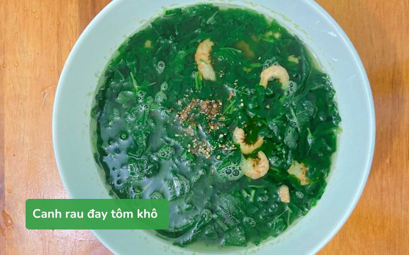 Canh rau đay tôm khô vị ngọt đậm đà