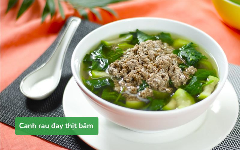 Canh rau đay thịt băm hấp dẫn, bắt mắt