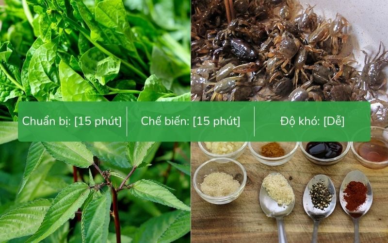 Nguyên liệu nấu canh cua mồng tơi rau đay