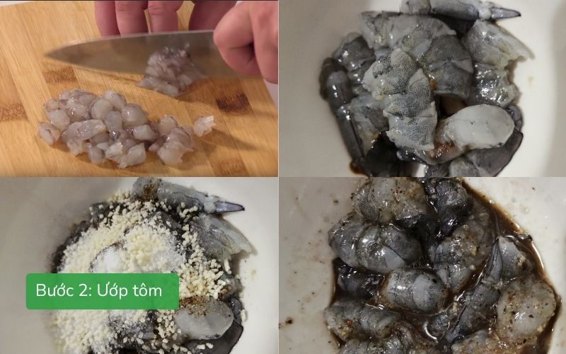 Ướp tôm thấm gia vị