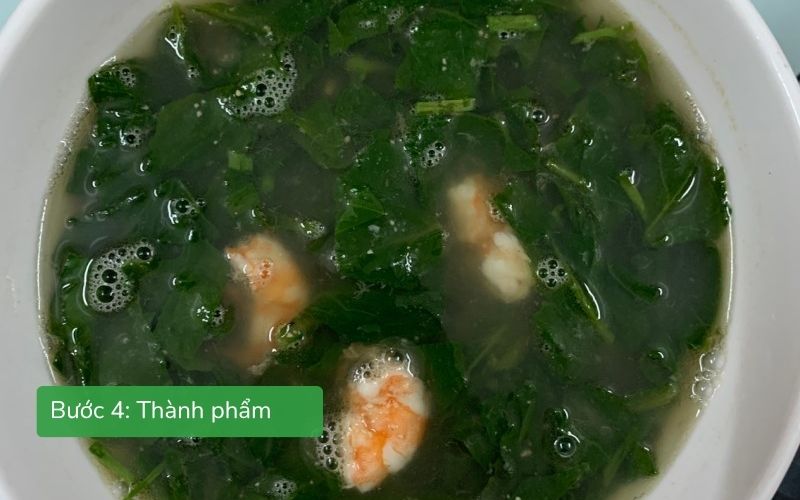 Món canh mồng tơi với tôm ngọt đậm đà