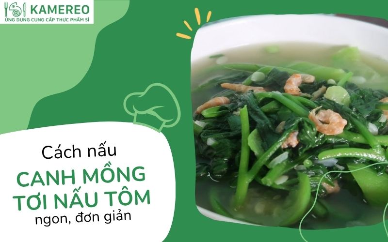 canh mồng tơi nấu tôm​