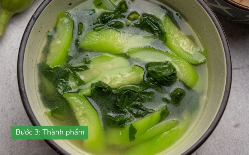 Món canh mướp mồng tơi ngọt thanh tự nhiên