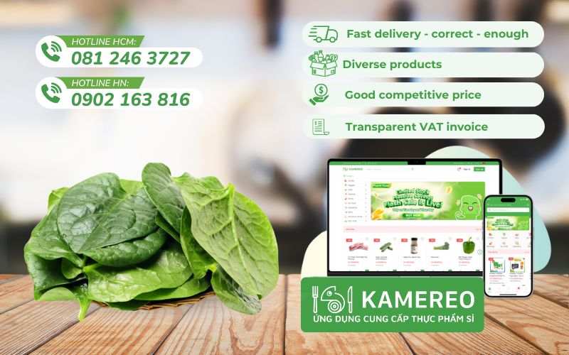 Kamereo - All-in-one wholesale vegetable and ingredient supply application for F&B businesses