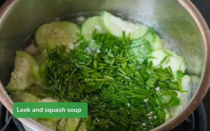 Leek and squash soup
