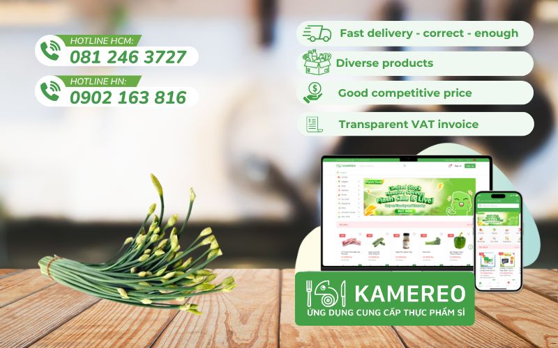 Kamereo - Application providing fresh wholesale vegetables at good prices for F&B businesses