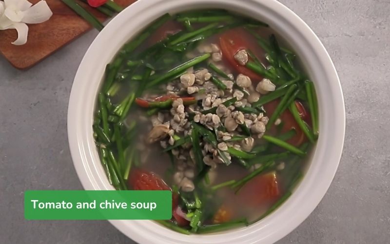 Tomato and chive soup