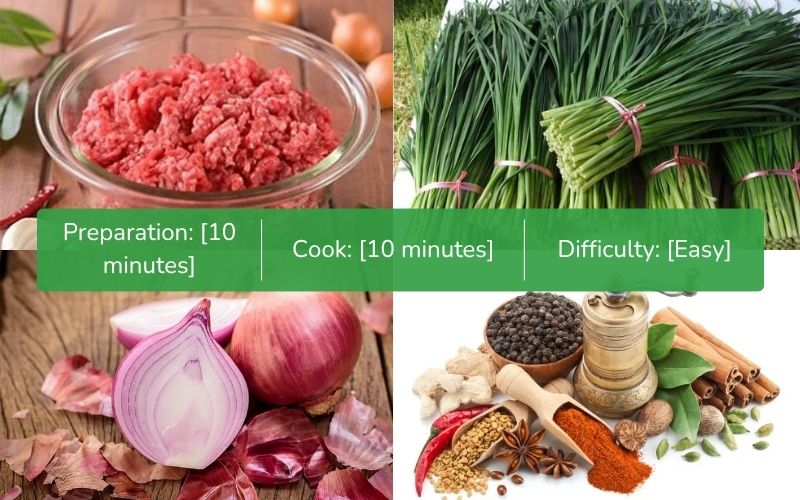 
Ingredients for cooking chives soup with meat