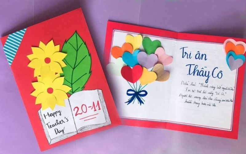 Cute heart-shaped November 20 card