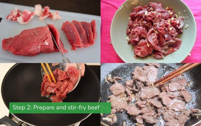 Pick young leaves of jute, wash and prepare to cook soup.