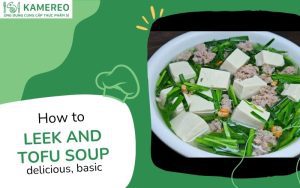 Leek and tofu soup