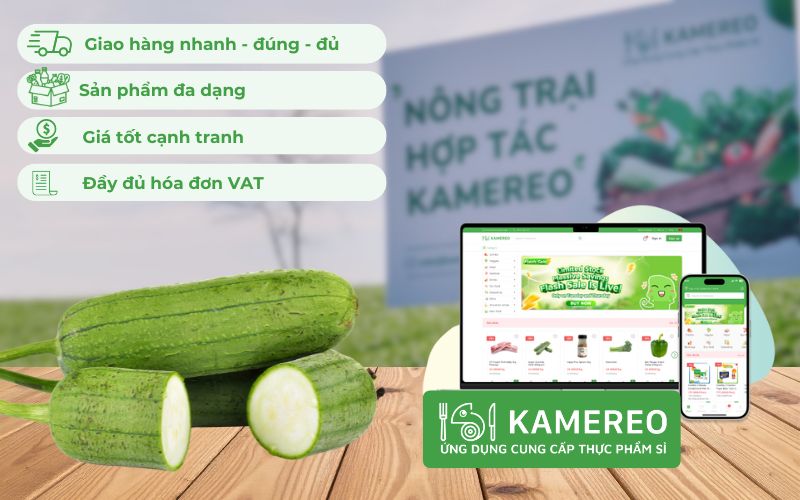 Kamereo - Ứng dụng cung cấp rau củ sỉ giá tốt, minh bạch cho doanh nghiệp F&B