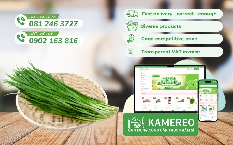 Buy fresh chives, good price, full VAT at Kamereo