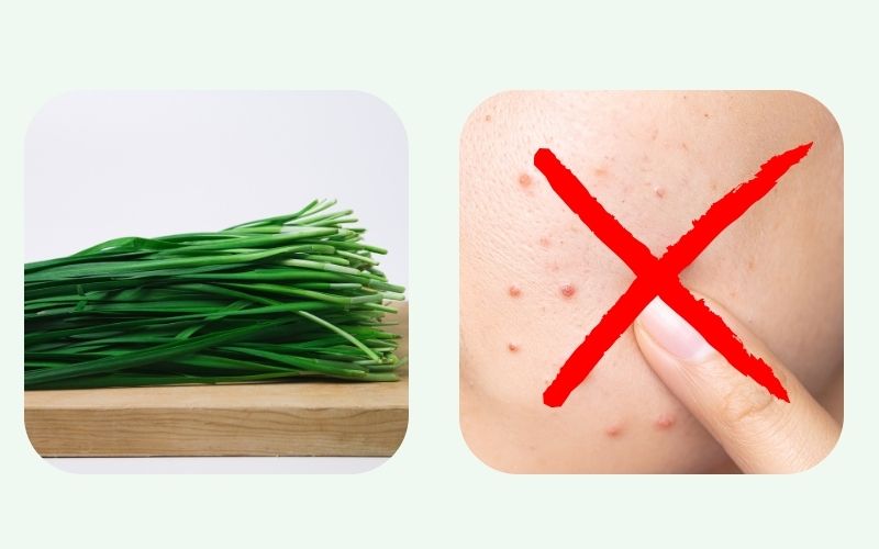 People with acne should not eat chives