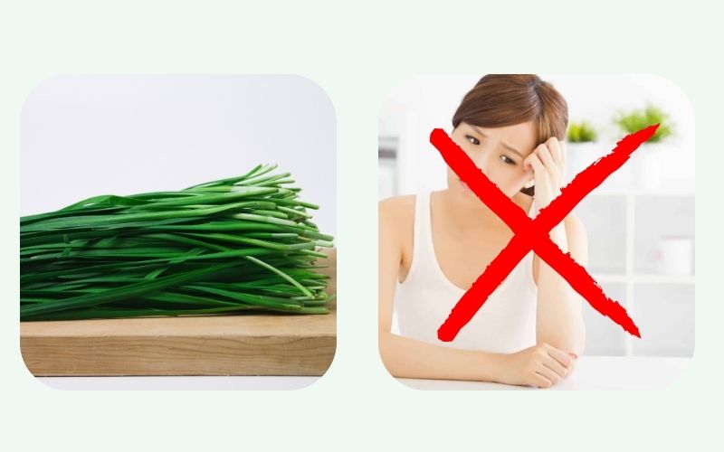 People with heat in their body should not eat chives