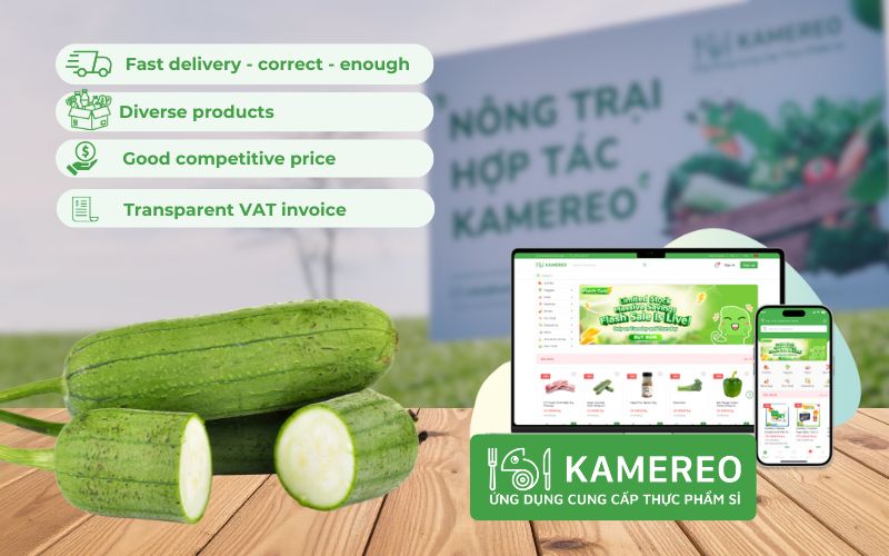 Kamereo - Application providing wholesale vegetables at good prices, transparent for F&B businesses