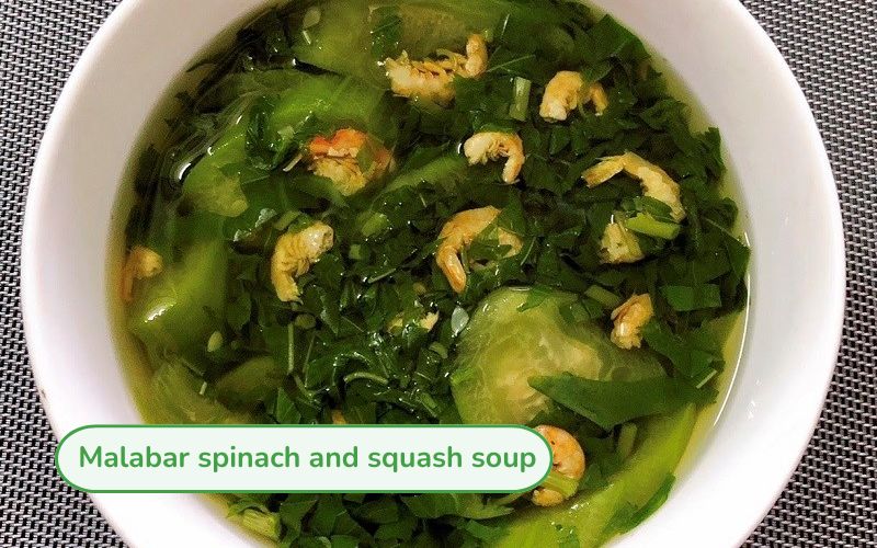 Cool and refreshing jute and squash soup.