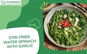 How to make crispy, fragrant stir-fried water spinach with garlic easily in 5 minutes at home