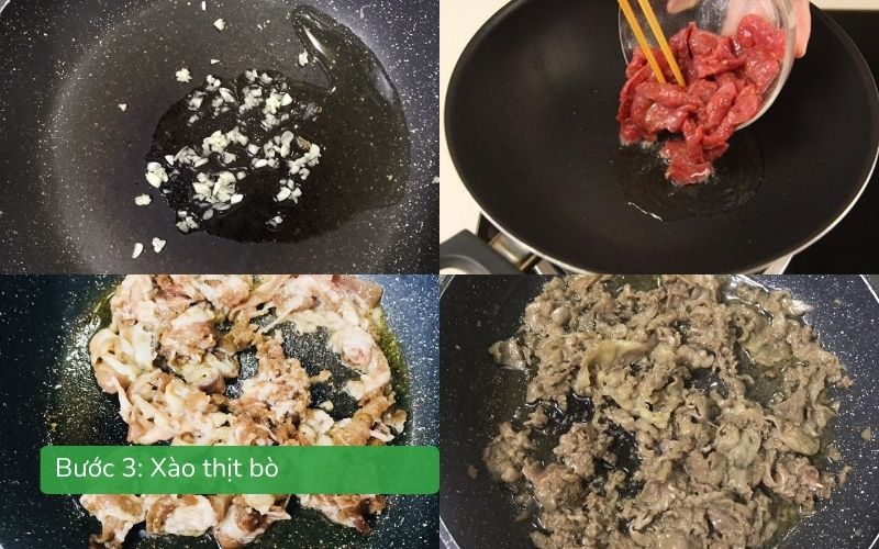 Xào thịt bò