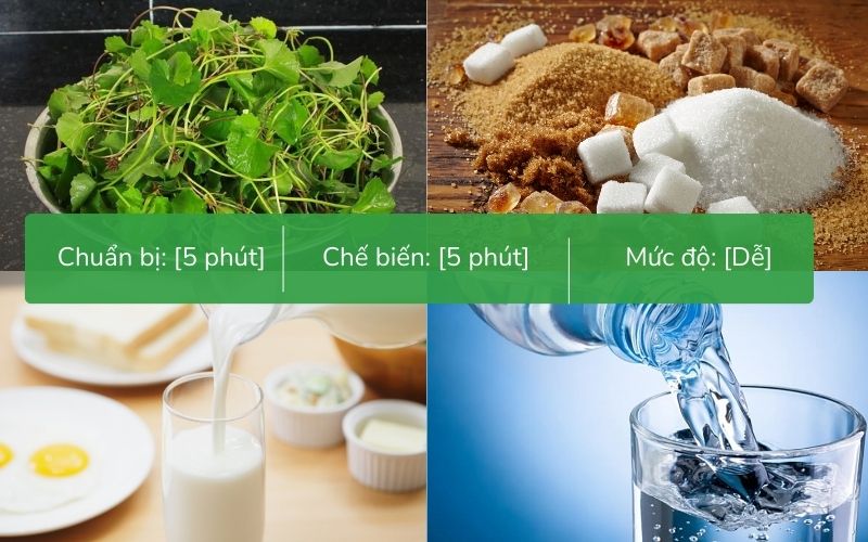 Nguyên liệu làm nước ép rau má nguyên chất