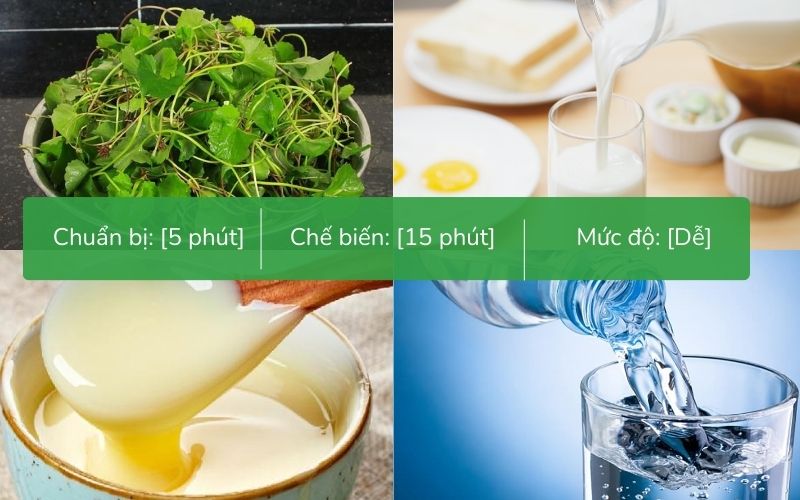 Nguyên liệu làm rau má sữa